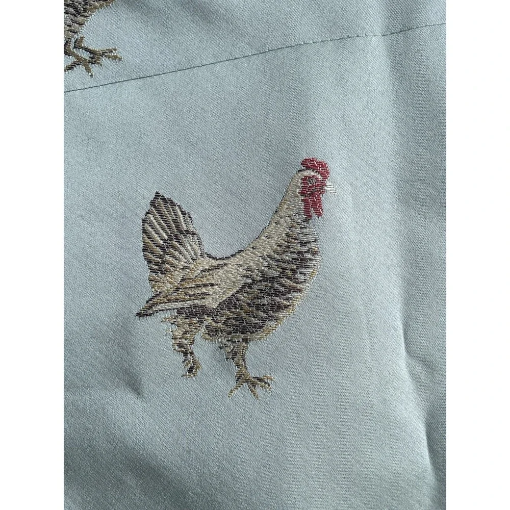 Farmhouse Kitchen Scalloped Valance Rooster Chicken Country Farmhouse Rustic 45”
